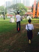 eléctrico una rueda, una rueda scooter